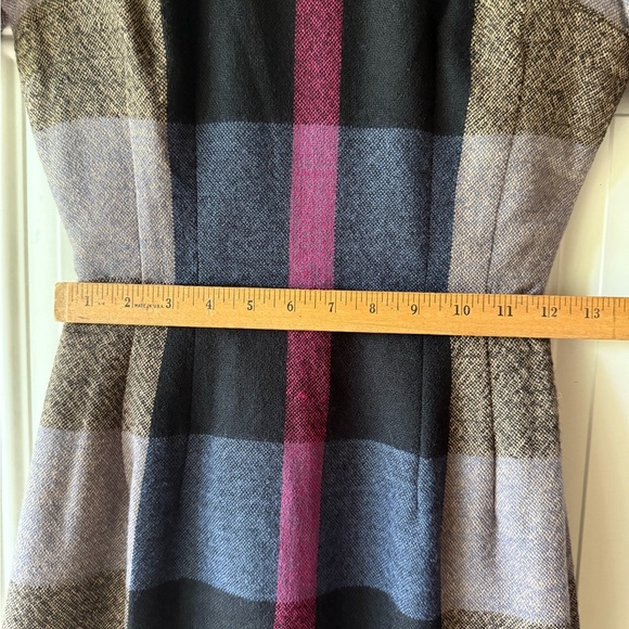 VTG Anne Fogarty Tweed Wool Plaid Midi Dress - Picture 6 of 8
